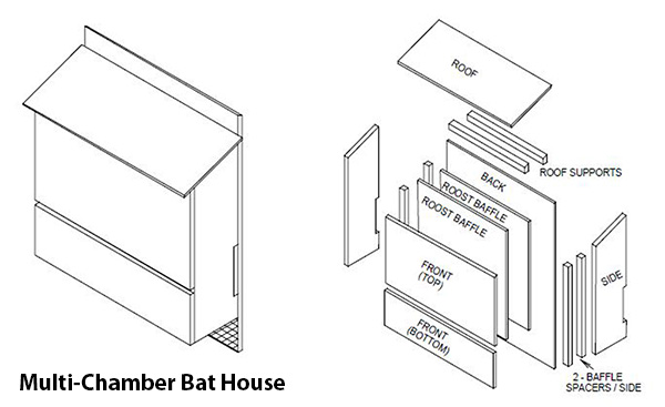 Multi Chamber Bat House